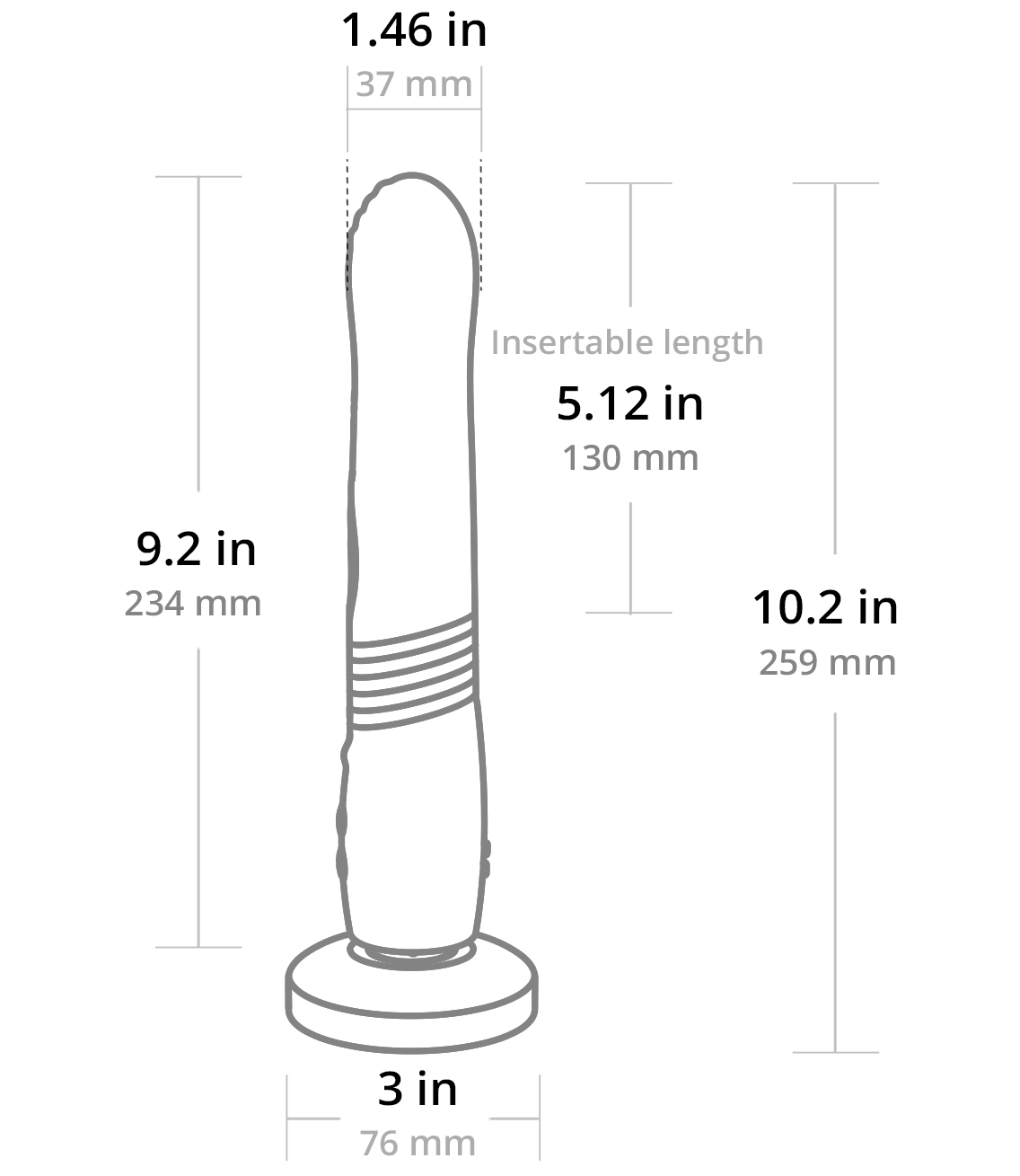 Lovense Gravity size